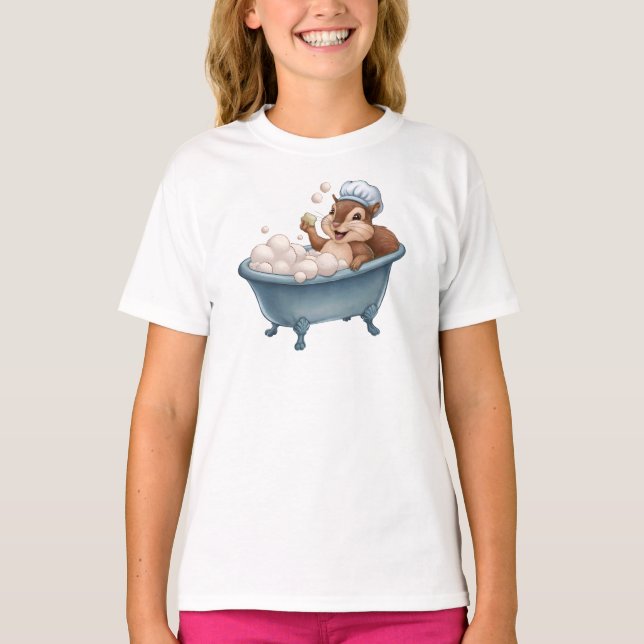 Camiseta Fiestas de Bebé de Ardilla Retro (Anverso)