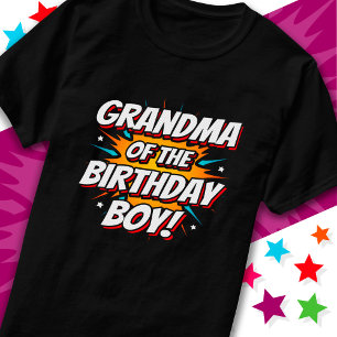 Camiseta Fiestas de superhéroes cómicos abuela del niño de 