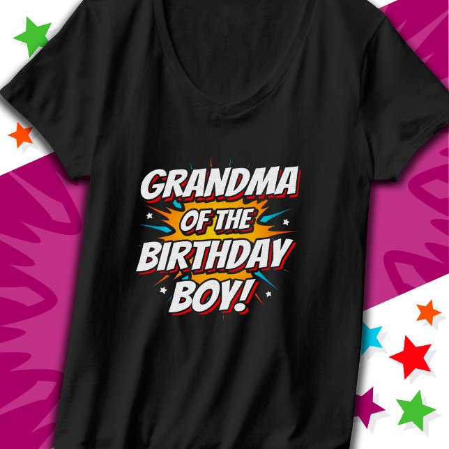 Camiseta Fiestas de superhéroes cómicos abuela del niño de  (Subido por el creador)