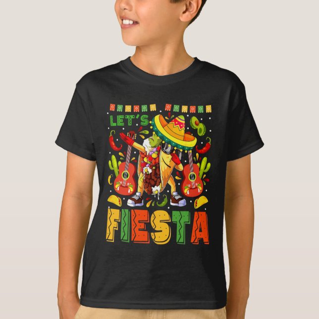 Camiseta Fiestemos el toco mexicano poncho cinco (Anverso)