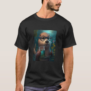 Camiseta Fiestero Tema Animal Tequila Nutria Flotante