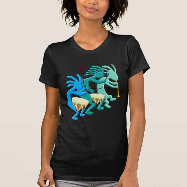 Camiseta Fife y tambores de Kokopelli (Anverso)