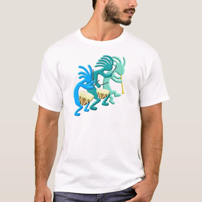 Camiseta Fife y tambores de Kokopelli (Anverso)