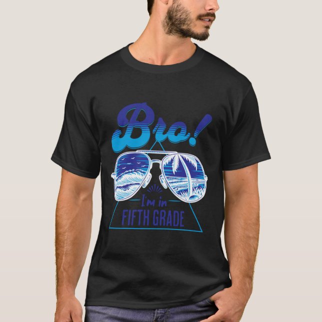 Camiseta Fifth Grade, Bro Back in School, Retro Cool Sungla (Anverso)