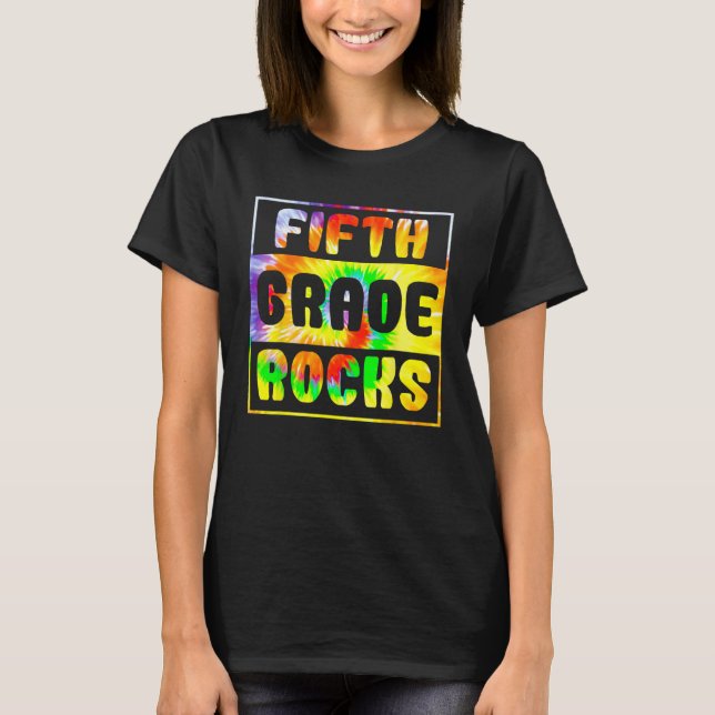 Camiseta Fifth Grade Rocks Tie Dye (Anverso)