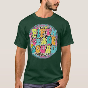 Camiseta Fifth Grade Squad Back To School Leopard Boys Girl