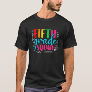Camiseta Fifth Grade Squad First Day Of School Back To Scho