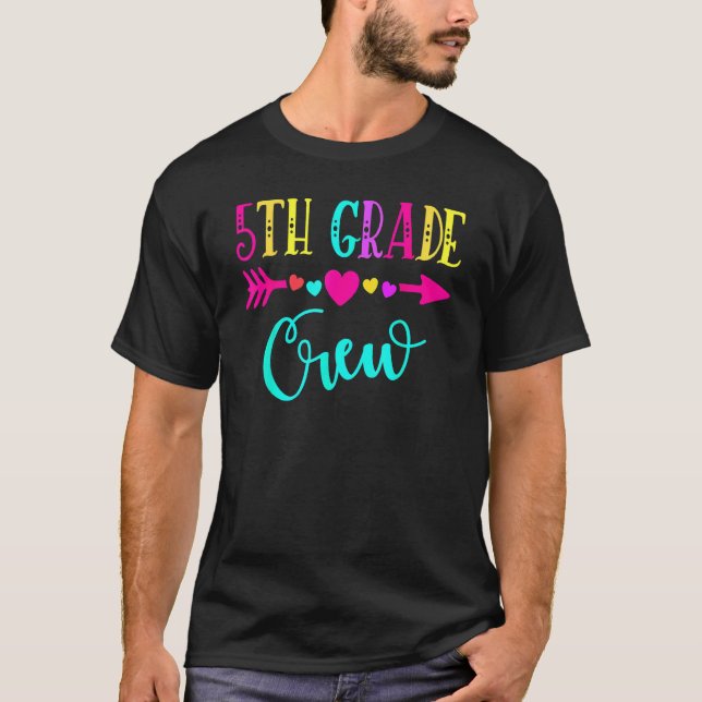 Camiseta Fifth Grade Teacher  Back To School 5th Grade Crew (Anverso)