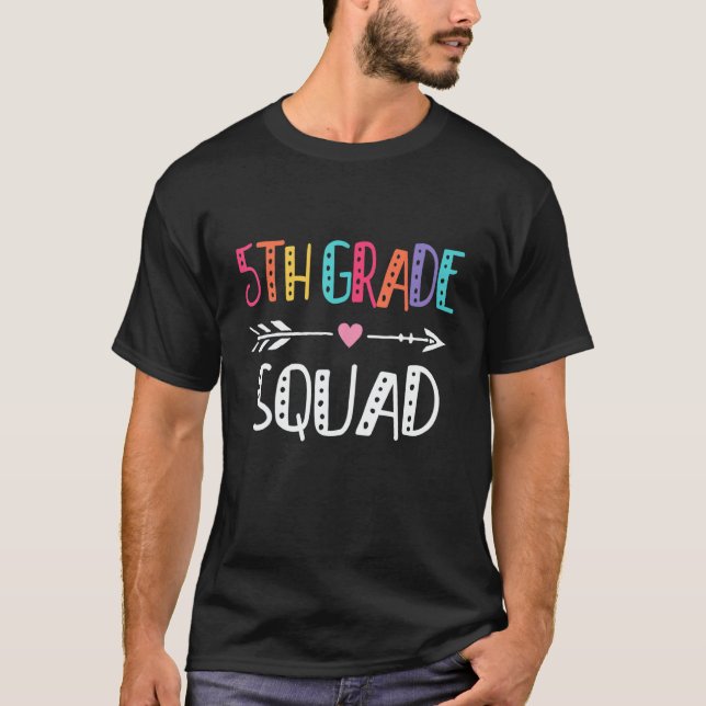Camiseta Fifth Grade Teacher  Cute Arrow 5th Grade Squad Te (Anverso)