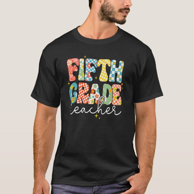 Camiseta Fifth Grade Teacher Happy First Day Back To School (Anverso)