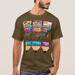 Camiseta Fifth Grade Teacher Leopard Tie Dye Pencil Back To