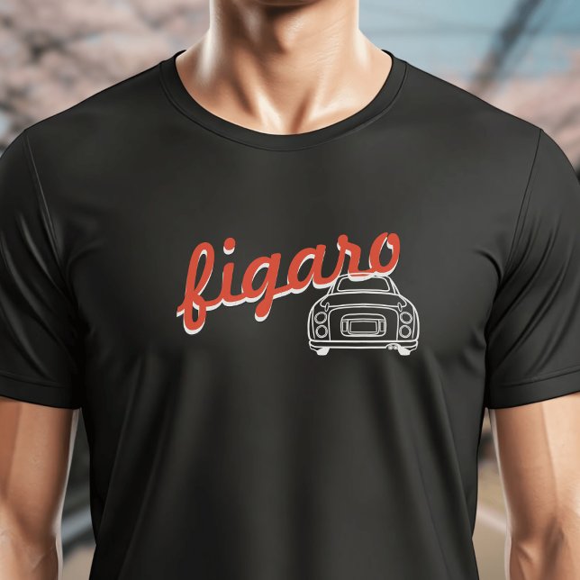 Camiseta Figaraciones Monoline Gráfica Figaro Nombre de coc (A fun figgy t-shirt perfect for lovers of Figaro cars (computer generated mockup))