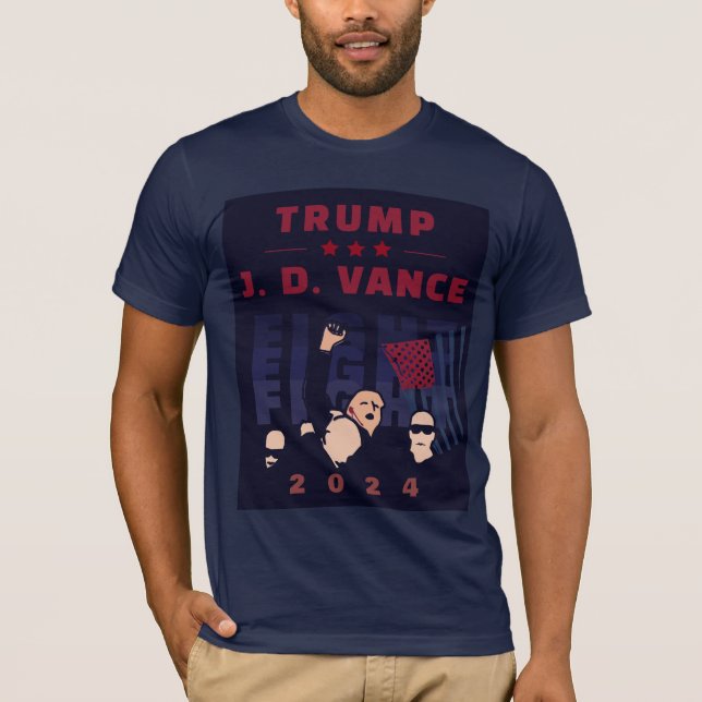 CAMISETA FIGHT FIGHT FIGHT TRUMP VANCE 2024 (Anverso)