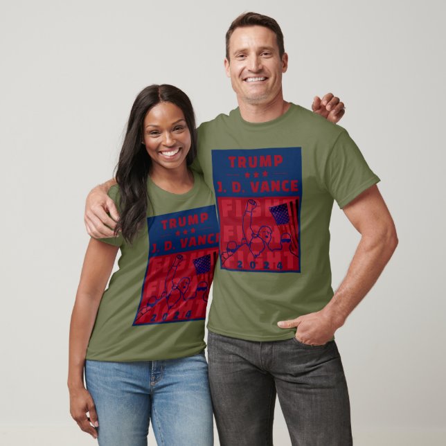 CAMISETA FIGHT FIGHT FIGHT TRUMP VANCE 2024 (Unisexo)