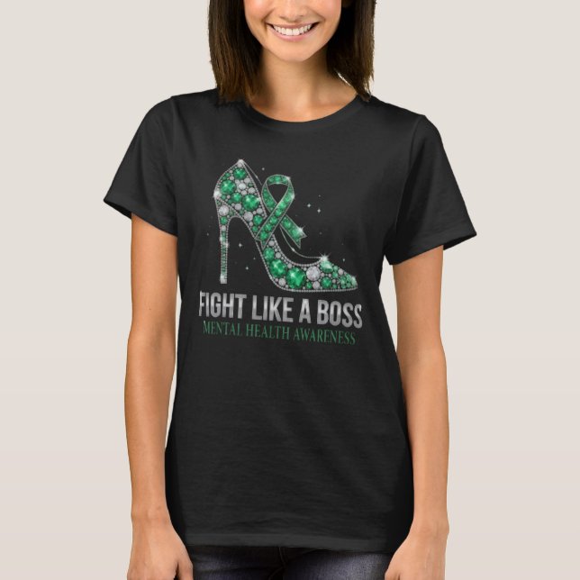 Camiseta Fight Like A Boss Mental Health Awareness  (Anverso)
