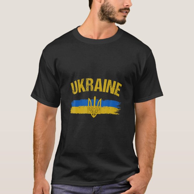 Camiseta Fight Like Ukrainian Vintage Ukraine Ukrainian Fla (Anverso)