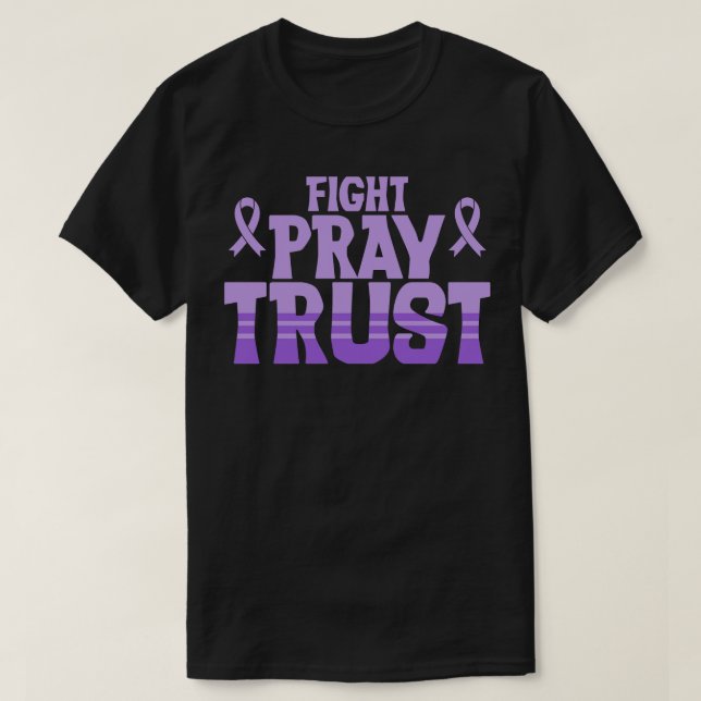 CAMISETA FIGHT PRAY TRUST (Diseño del anverso)