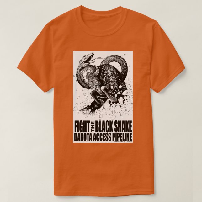 Camiseta Fight the Black Snake NODAPL  (Diseño del anverso)