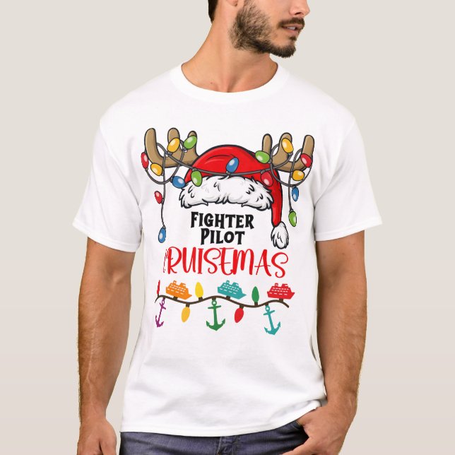 Camiseta Fighter Pilot Cruisemas Matching Christmas Pajamas (Anverso)