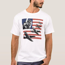 Camiseta Fighter Plane American Flag