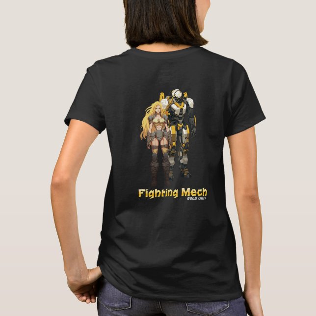 Camiseta Fighting Mech (unidad de oro) (Reverso)
