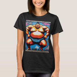 Camiseta Fighting Sumo Wrestlers: Japanese-Inspired Art