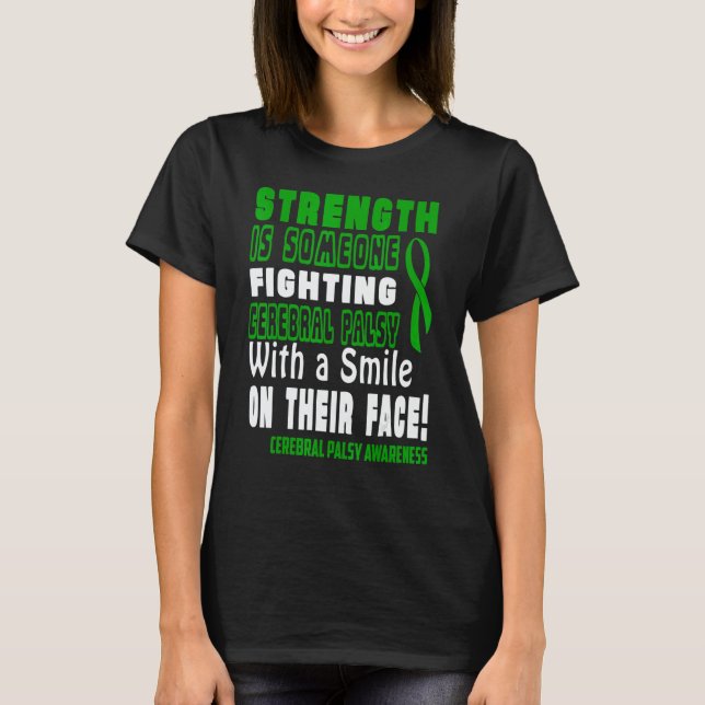 Camiseta Fighting with a smile Cerebral Palsy Awareness (Anverso)