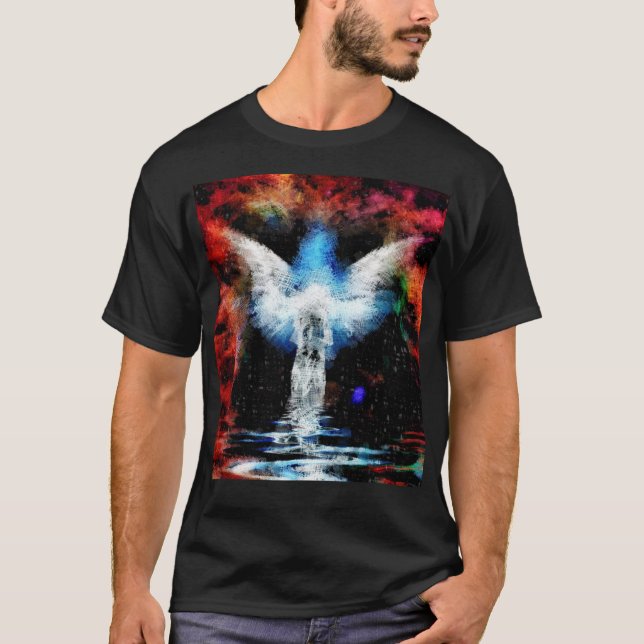 Camiseta Figura abstracta y alas (Anverso)