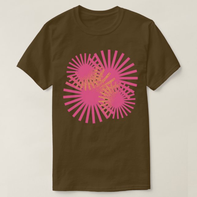 Camiseta Figura amarilla rosa (Diseño del anverso)