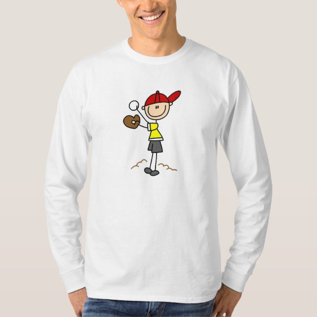 Camiseta Figura béisbol del palillo (Anverso)