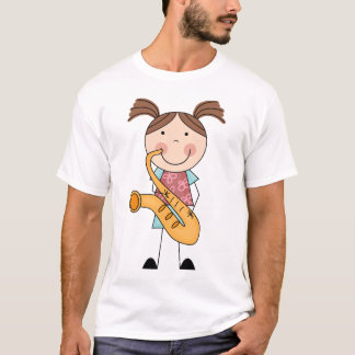 Camiseta Figura chica del palillo con el saxofón