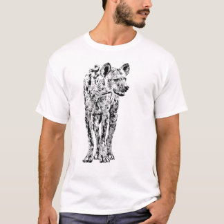 Camiseta Figura completa del Hyena en negro realista y