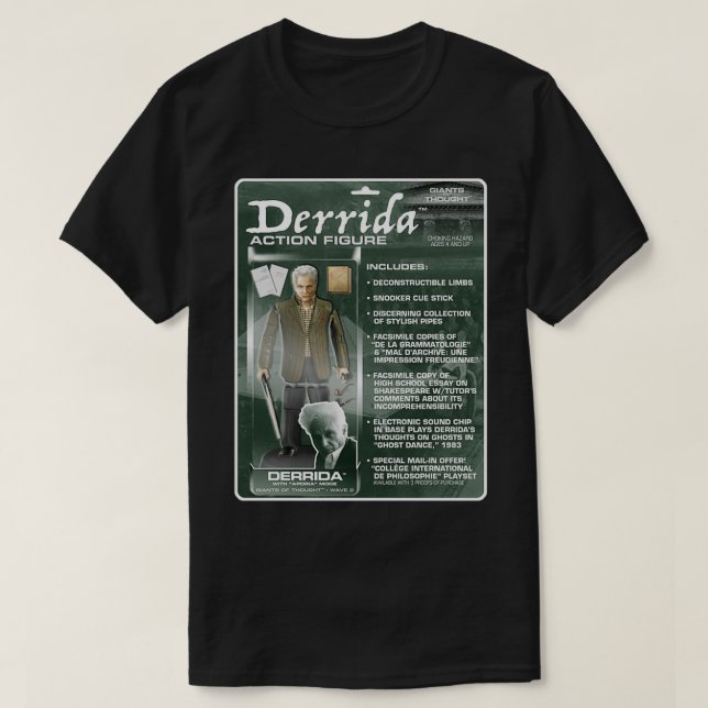 Camiseta Figura de acción de Derrida (Diseño del anverso)