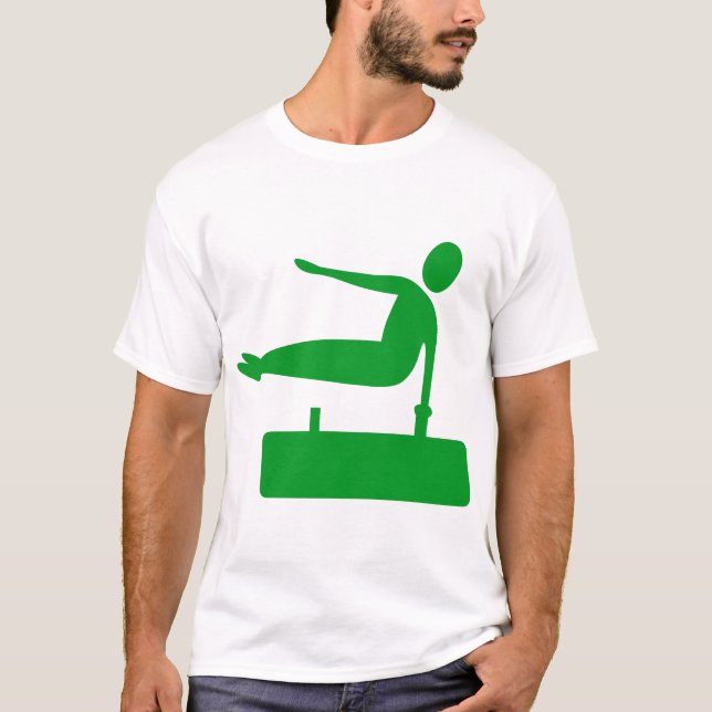 Camiseta Figura de bóveda - Verde de hierba (Anverso)
