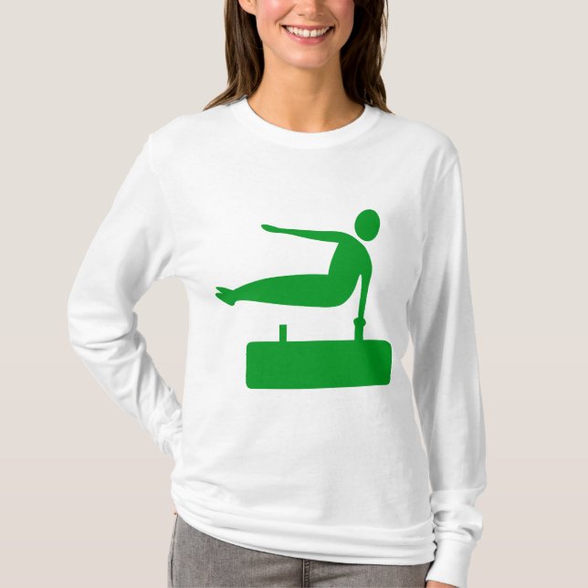 Camiseta Figura de bóveda - Verde de hierba (Anverso)