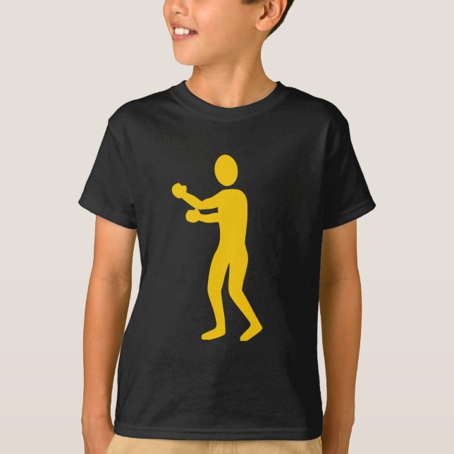 Camiseta Figura de boxeo - Ámbar (Anverso)
