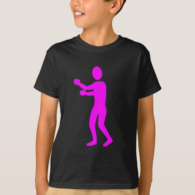 Camiseta Figura de boxeo - Magenta (Anverso)