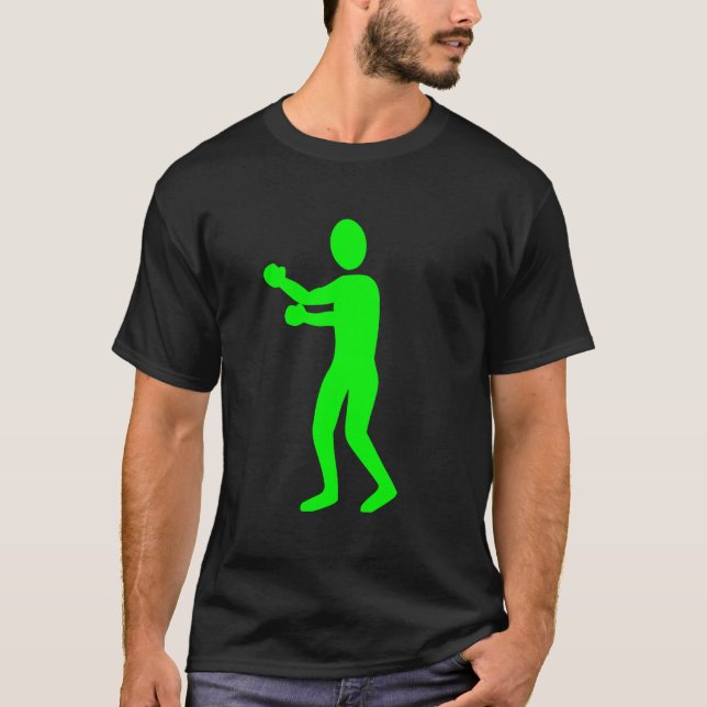 Camiseta Figura de boxeo - Verde (Anverso)