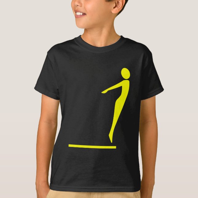 Camiseta Figura de buceo - Amarillo (Anverso)