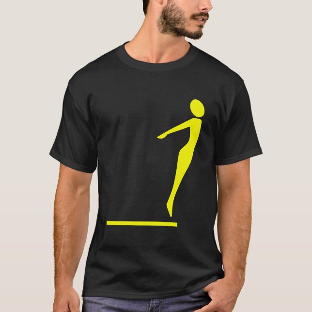 Camiseta Figura de buceo - Amarillo (Anverso)
