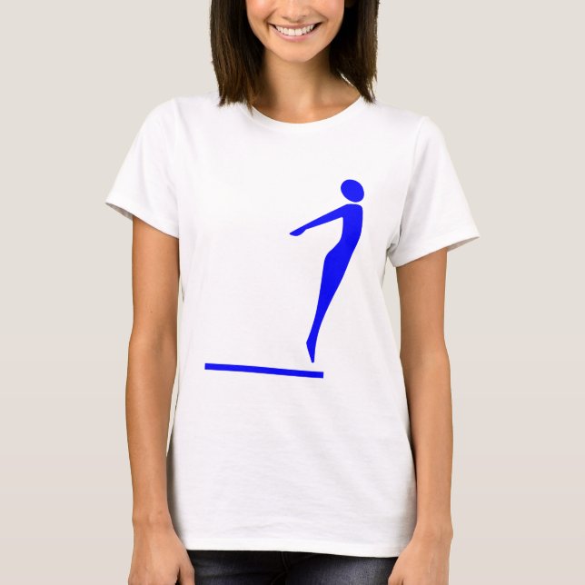 Camiseta Figura de buceo - Azul (Anverso)