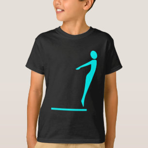 Camiseta Figura de buceo - cian