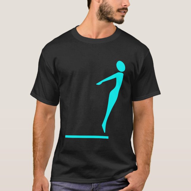 Camiseta Figura de buceo - cian (Anverso)