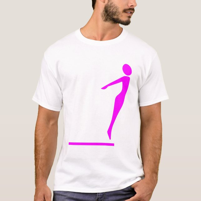 Camiseta Figura de buceo - Magenta (Anverso)
