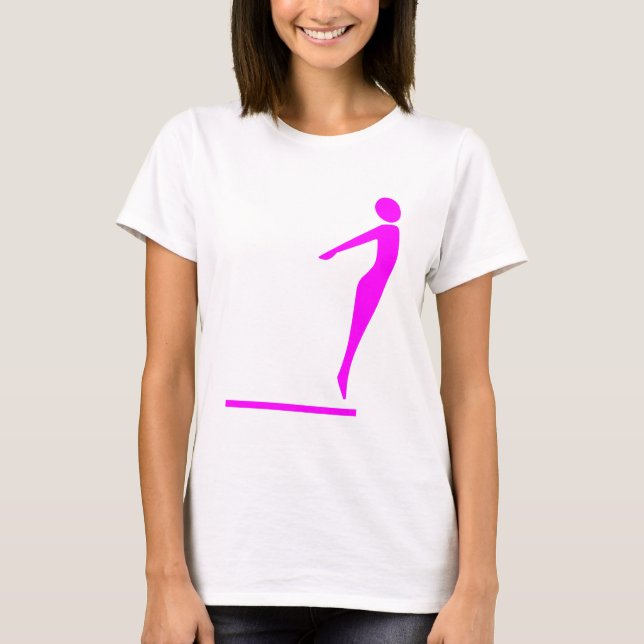 Camiseta Figura de buceo - Magenta (Anverso)