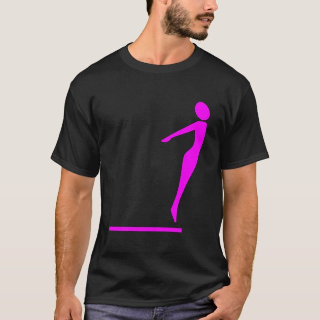 Camiseta Figura de buceo - Magenta (Anverso)
