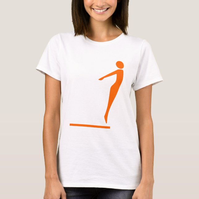 Camiseta Figura de buceo - Naranja (Anverso)