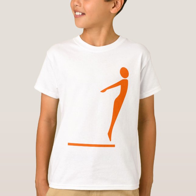 Camiseta Figura de buceo - Naranja (Anverso)