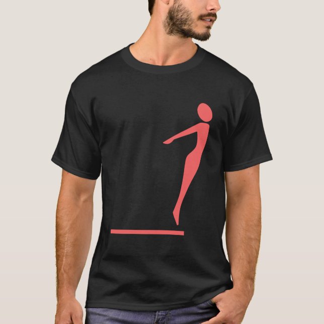 Camiseta Figura de buceo - Rosa tropical (Anverso)