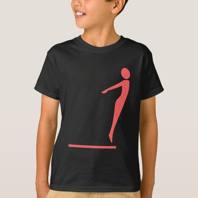 Camiseta Figura de buceo - Rosa tropical (Anverso)